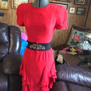 Vintage Ruffle Frills Dress